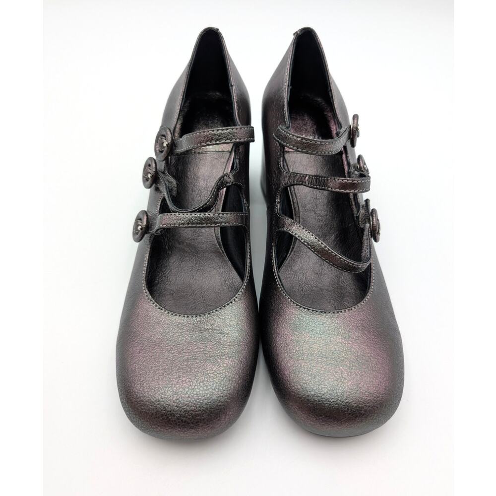 Jeffrey Campbell Tierz Mary Jane Pumps Women's Pewter Metallic Size US6.5 EU37 - Picture 11 of 11